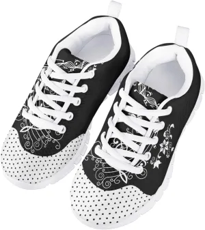 MARSVOVO Boys Girls Walking Shoes Non Slip Flexible Athletic Lightweight Breathable Printed Sneakers for Kids Most Comfortable Classic Printed Casual Fashion Non Slip Sport Kids Running Shoes