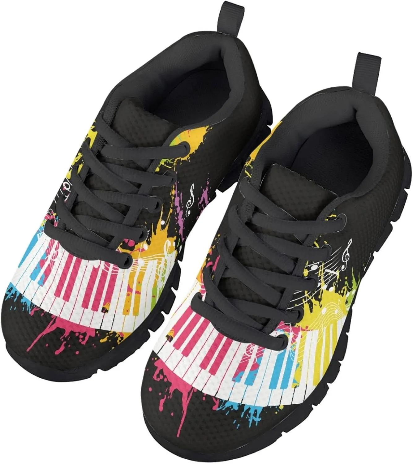 MARSVOVO Boys Girls Walking Shoes Non Slip Flexible Athletic Lightweight Breathable Printed Sneakers for Kids Most Comfortable Classic Printed Casual Fashion Non Slip Sport Kids Running Shoes