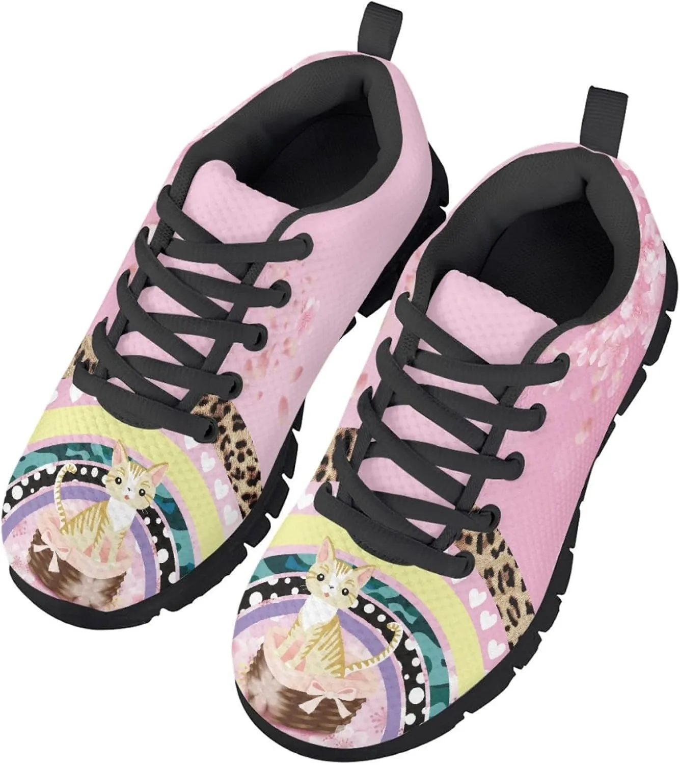 MARSVOVO Boys Girls Walking Shoes Non Slip Flexible Athletic Lightweight Breathable Printed Sneakers for Kids Most Comfortable Classic Printed Casual Fashion Non Slip Sport Kids Running Shoes