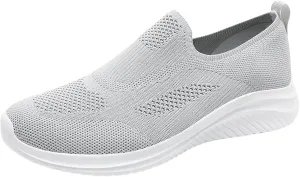 Memory Foam Versatile Shoes for Men Comfortable Breathable Stretch Canvas Slip on Sneaker Breathable Work Shoes