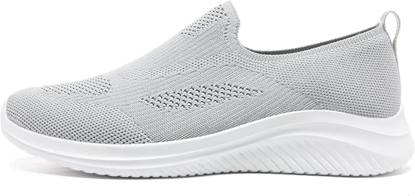 Memory Foam Versatile Shoes for Men Comfortable Breathable Stretch Canvas Slip on Sneaker Breathable Work Shoes