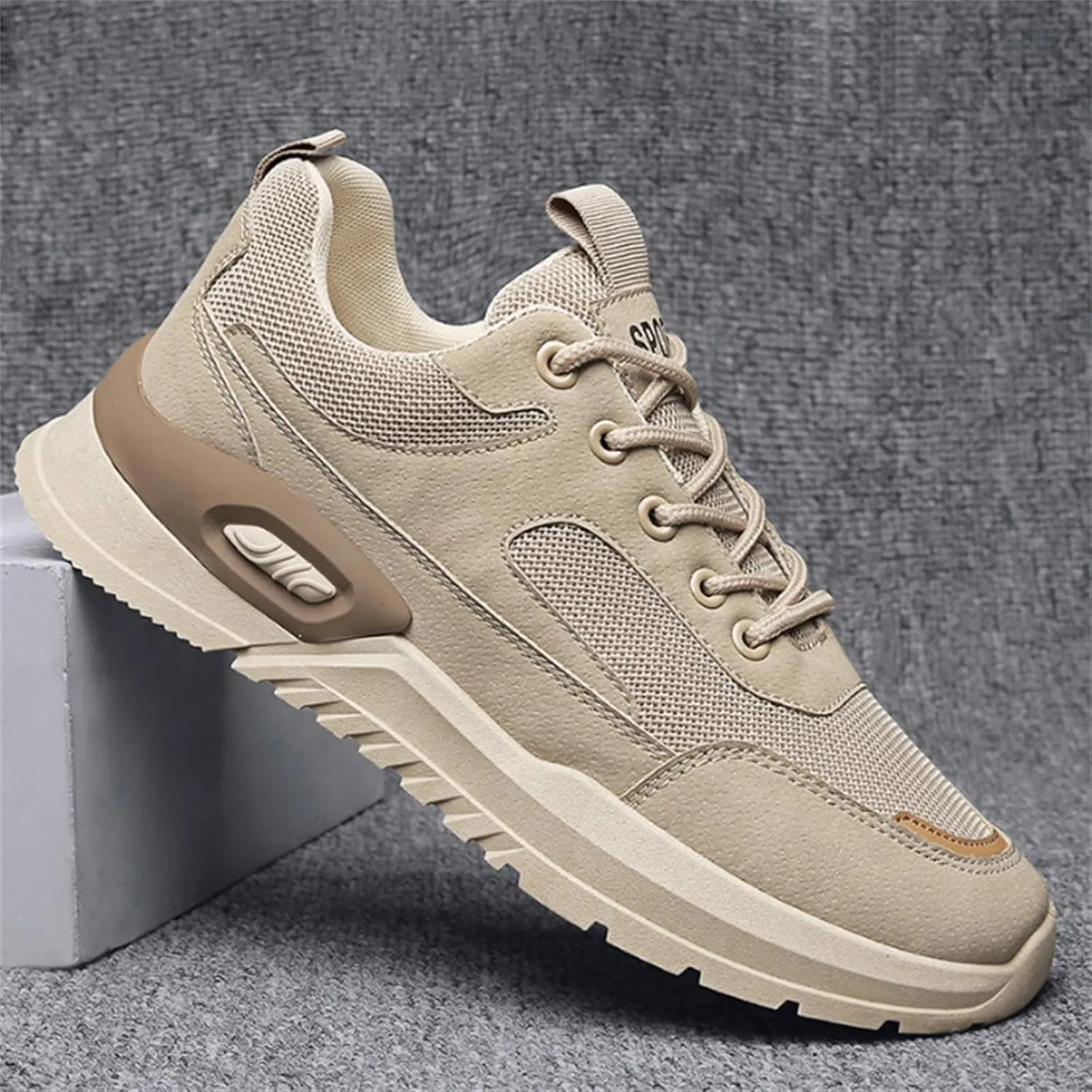 Men Low Top Breathable Running PU Casual Sneaker Sport Shoes Light Weight Mens Shoes
