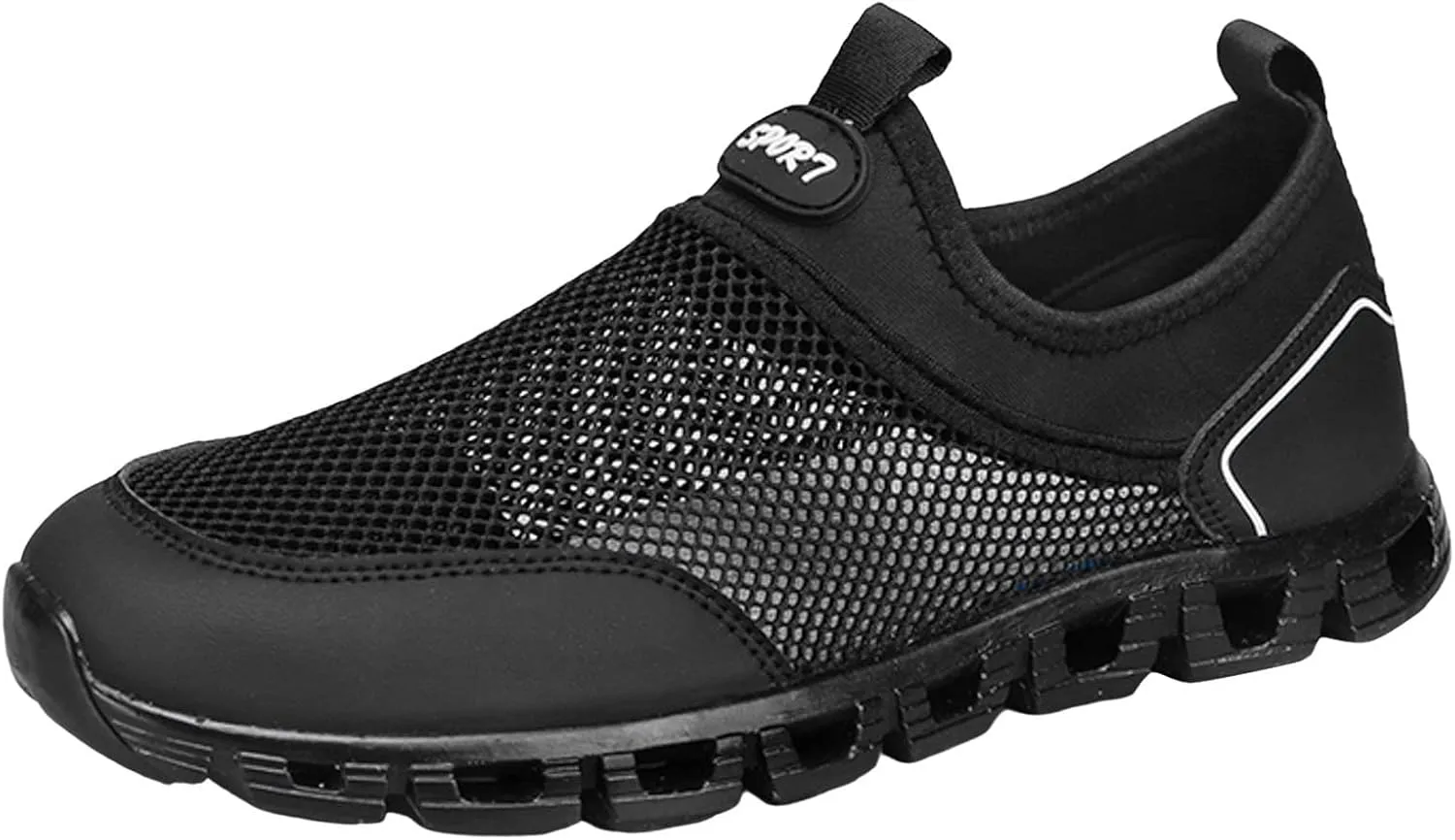 Men Sports Shoes Fashionable Simple and Solid Color New Pattern Summer Mesh Hollowed Out Breathable Mens Sneaker
