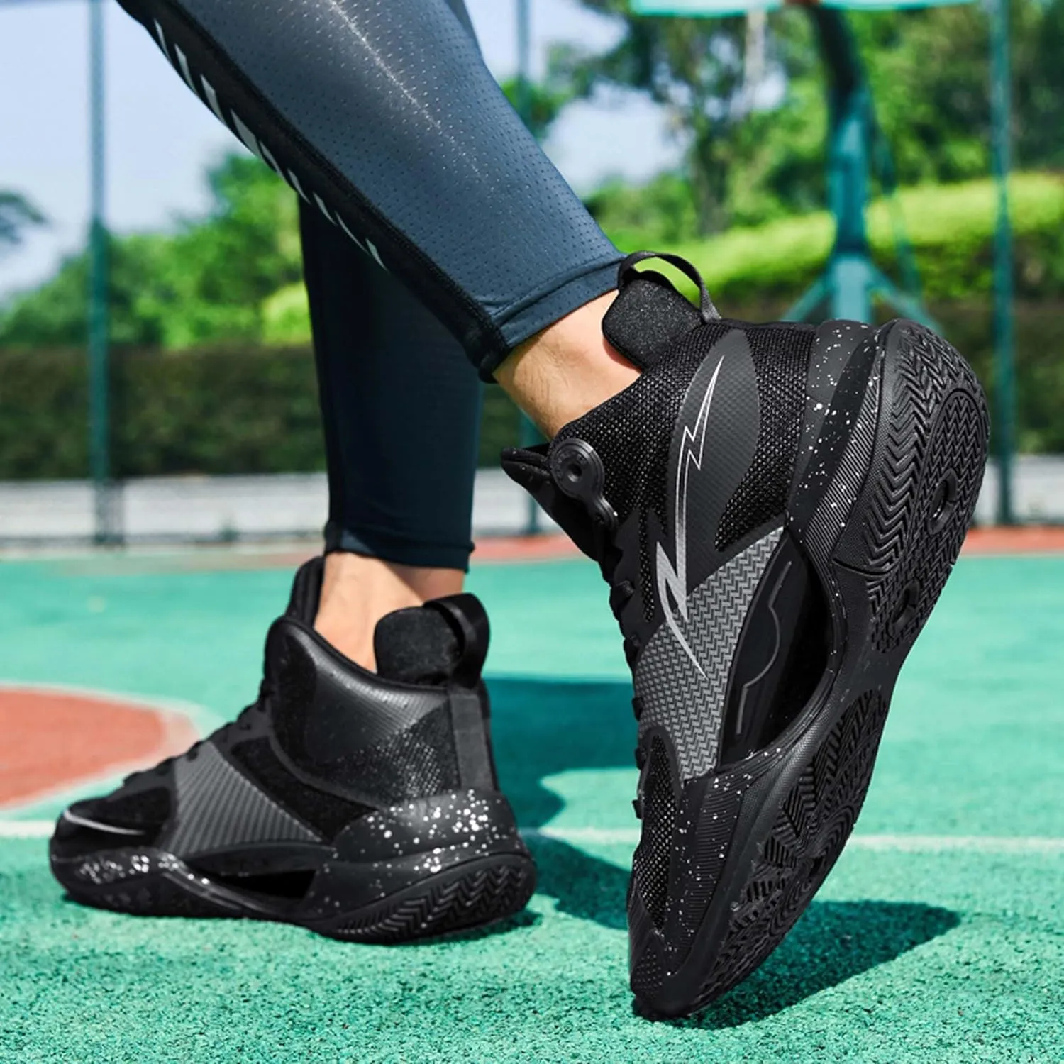 Men's and Women's Basketball Shoes Fashion Sneakers Non-Slip Running Shoes Breathable Training Tennis Shoes Street Personalized Basketball Sneakers Casual Walking Shoes