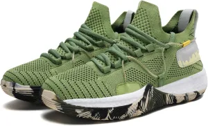 Men's and Women's Lace Up Basketball Shoes Comfortable and Breathable Sports Shoes Anti Slip and Wear-Resistant Outdoor Shoes Men's Anti Slip Work Shoes Black Casual Sports Shoes
