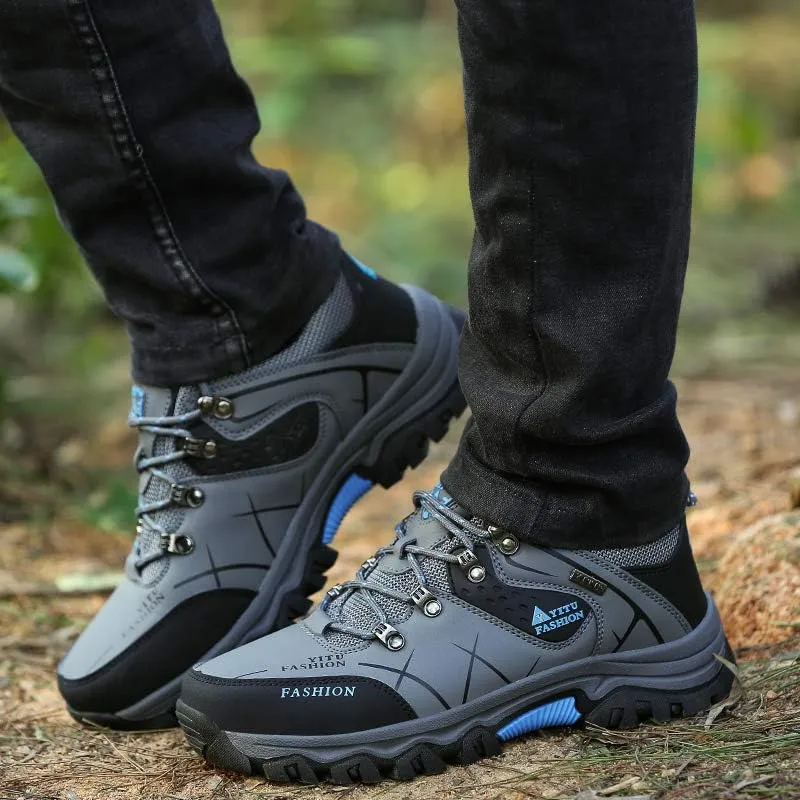Men's Ankle Mid Waterproof Hiking Boots Outdoor Lightweight Jogging Shoes Climbing and Trekking Boot