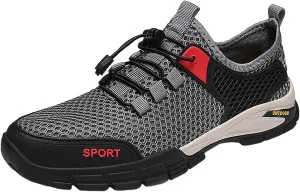 Men's Arch Support Workout Shoes Lace Up Lightweight Breathable Fashion Sneaker Men's Breathable Barefoot Shoes