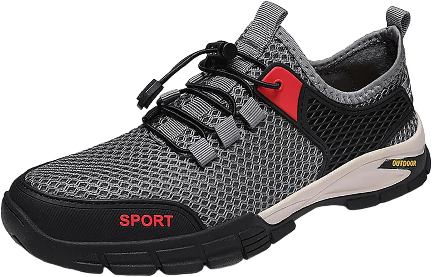 Men's Arch Support Workout Shoes Lace Up Lightweight Breathable Fashion Sneaker Men's Breathable Barefoot Shoes