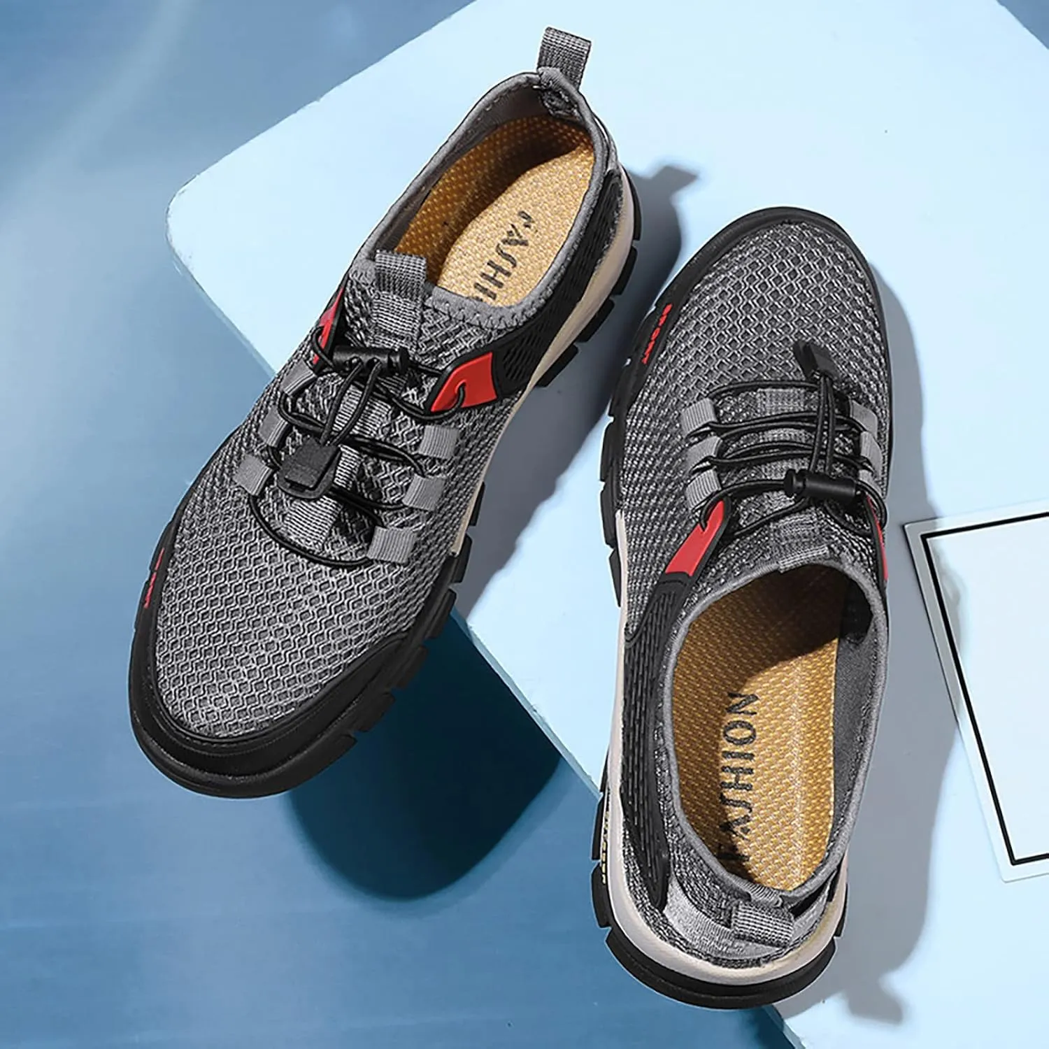 Men's Arch Support Workout Shoes Lace Up Lightweight Breathable Fashion Sneaker Men's Breathable Barefoot Shoes