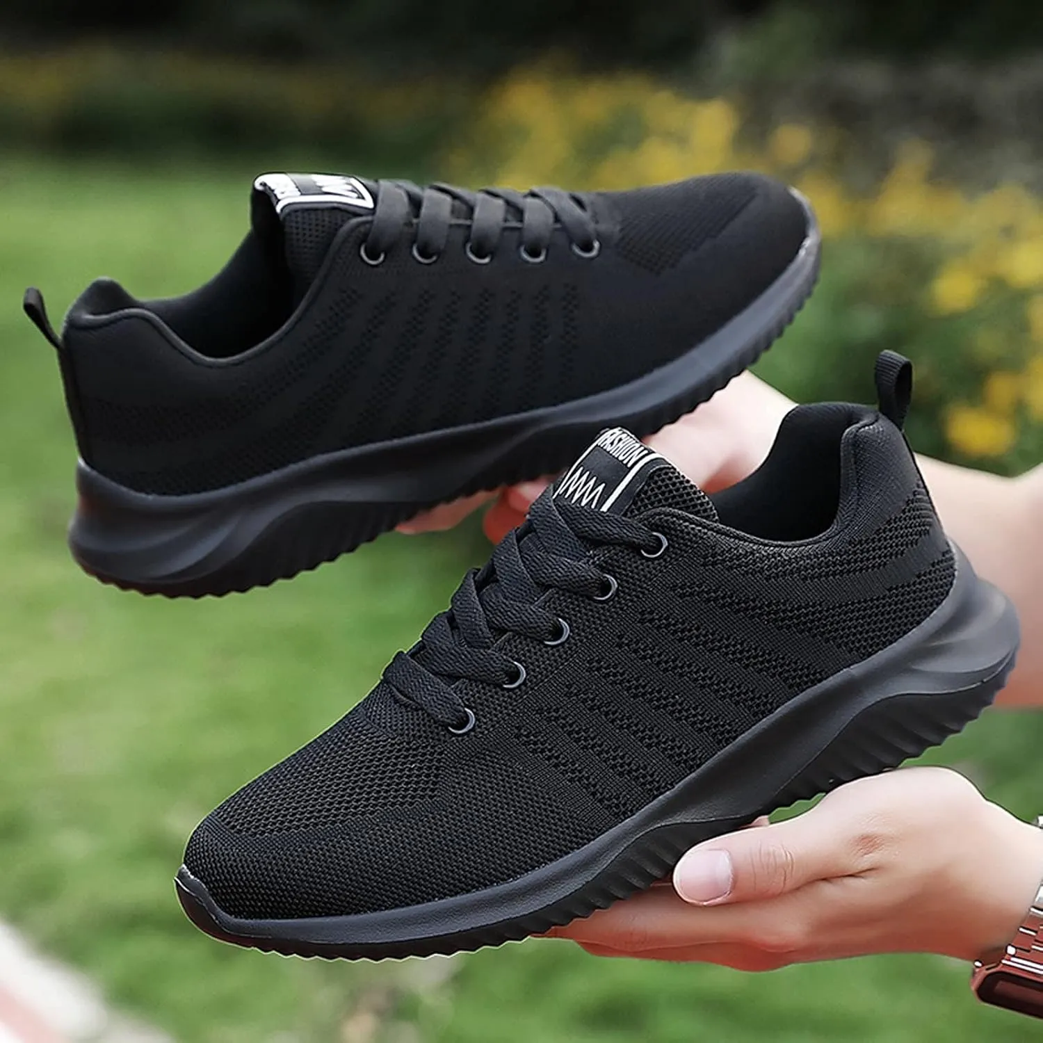 Men's Athletic Running Shoes Lace Up Lightweight Breathable Fashion Sneaker Lightweight Diabetic Shoes for Men