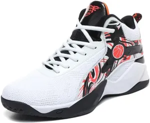 Men's Basketball Shoes High Top Fly Woven Breathable Durable Sports Training Boots