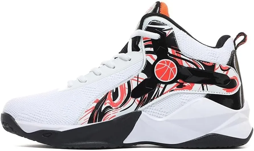 Men's Basketball Shoes High Top Fly Woven Breathable Durable Sports Training Boots