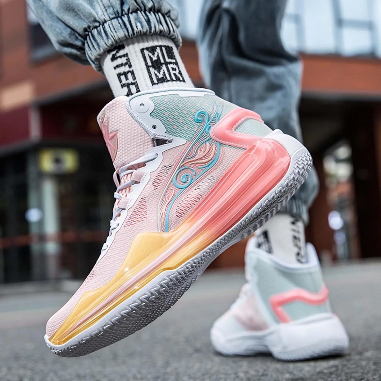 Men's Basketball Shoes Teenagers Fashion Comfortable Sneakers Women's Tennis Fitness Training Casual Sneakers Outdoor Casual Walking High Top Sneakers Outdoor Running Basketball Sports
