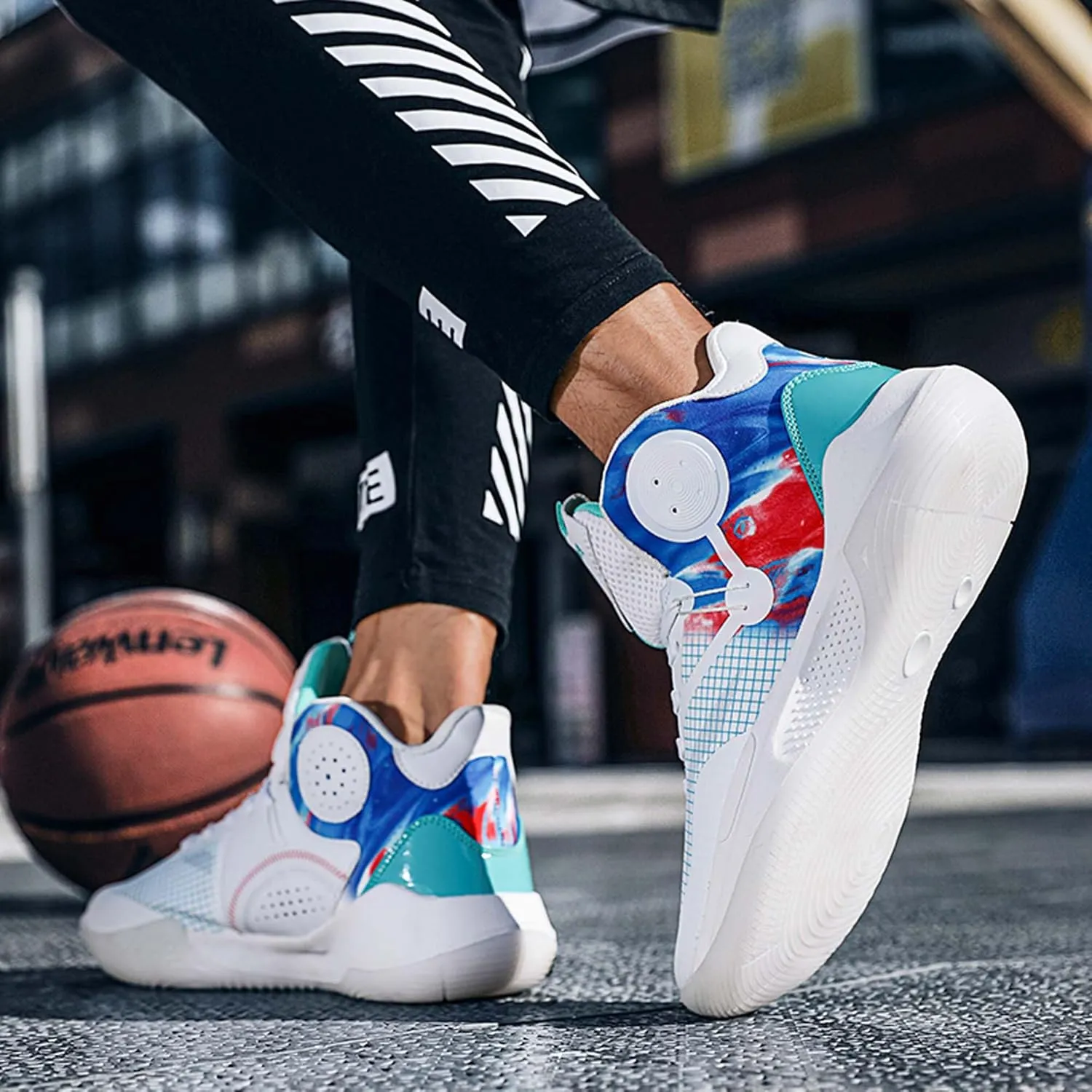 Men's Basketball Shoes Teenagers Street Fighting Basketball Sneakers Women's Fashion Training Running Shoes Comfortable Lightweight Casual Sports Walking Shoes