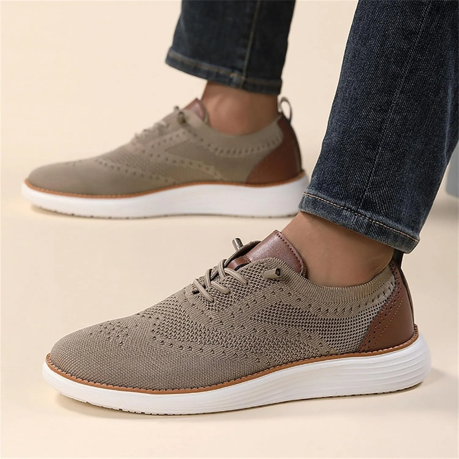 Men's Breathable Barefoot Shoes Comfortable Breathable Stretch Canvas Slip On Sneaker Comfortable Stretch Shoes