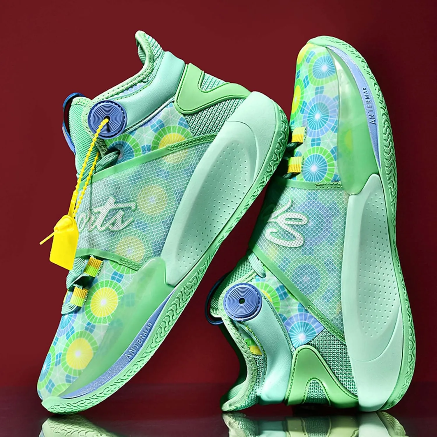 Men's Breathable Basketball Shoes Fashion Running Sneakers Outdoor Fashion Sneakers Non-Slip Rebound Trainers