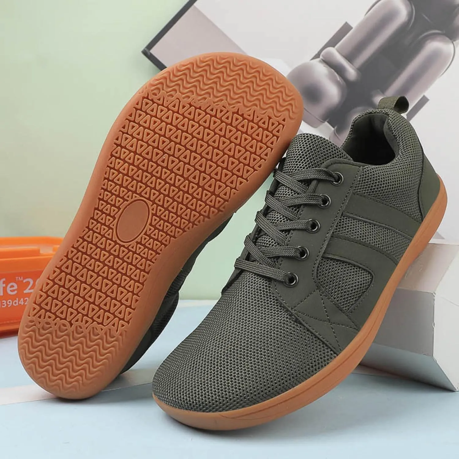 Mens Breathable Lace Up Running Shoes Comfortable Breathable Lace Up Sneaker Athletic Fashion Sneakers for Men