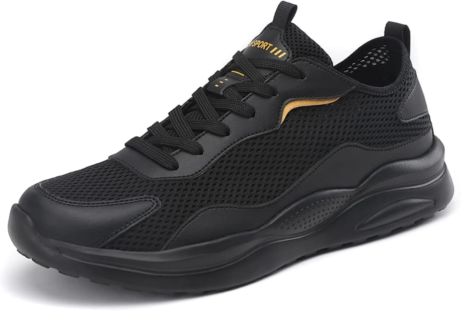 Men's Breathable Stretch Workout Shoes Business Mesh Breathable Walking Shoe Men's Lightweight Cushion Sneakers