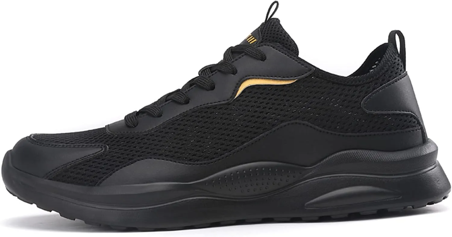 Men's Breathable Stretch Workout Shoes Business Mesh Breathable Walking Shoe Men's Lightweight Cushion Sneakers