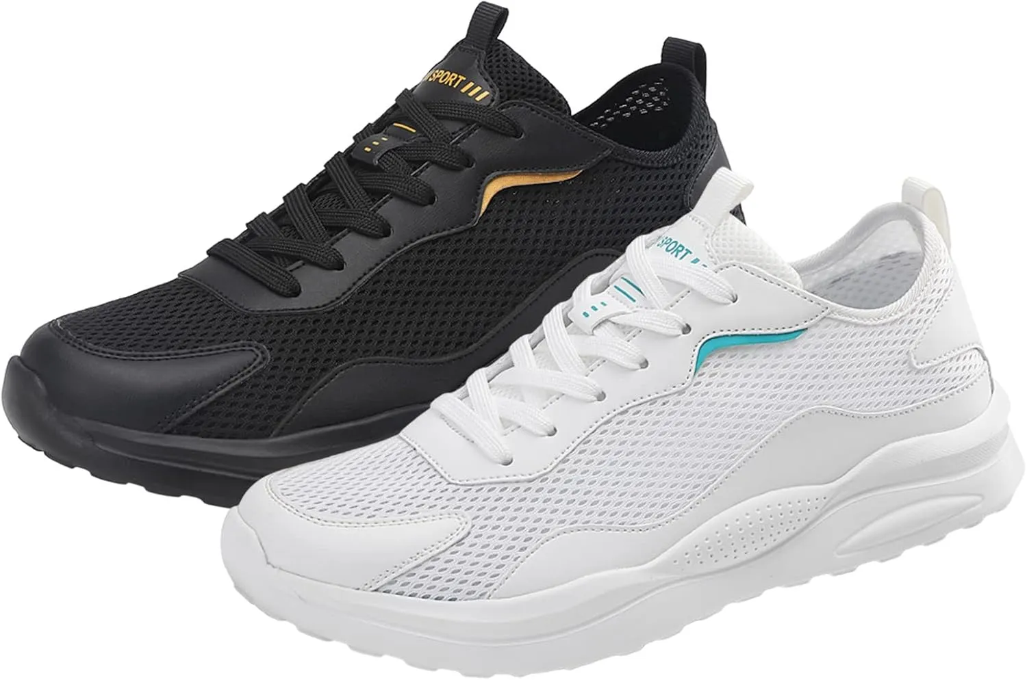 Men's Breathable Stretch Workout Shoes Business Mesh Breathable Walking Shoe Men's Lightweight Cushion Sneakers
