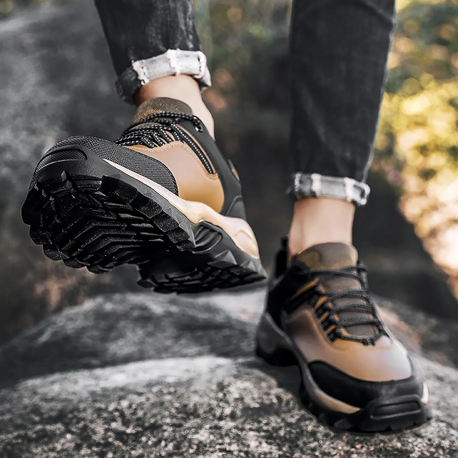 Men's Classic Casual Jogging Sneakers Breathable and Light Outdoor Comfy Walking Shoe Comfortable Stretch Shoes