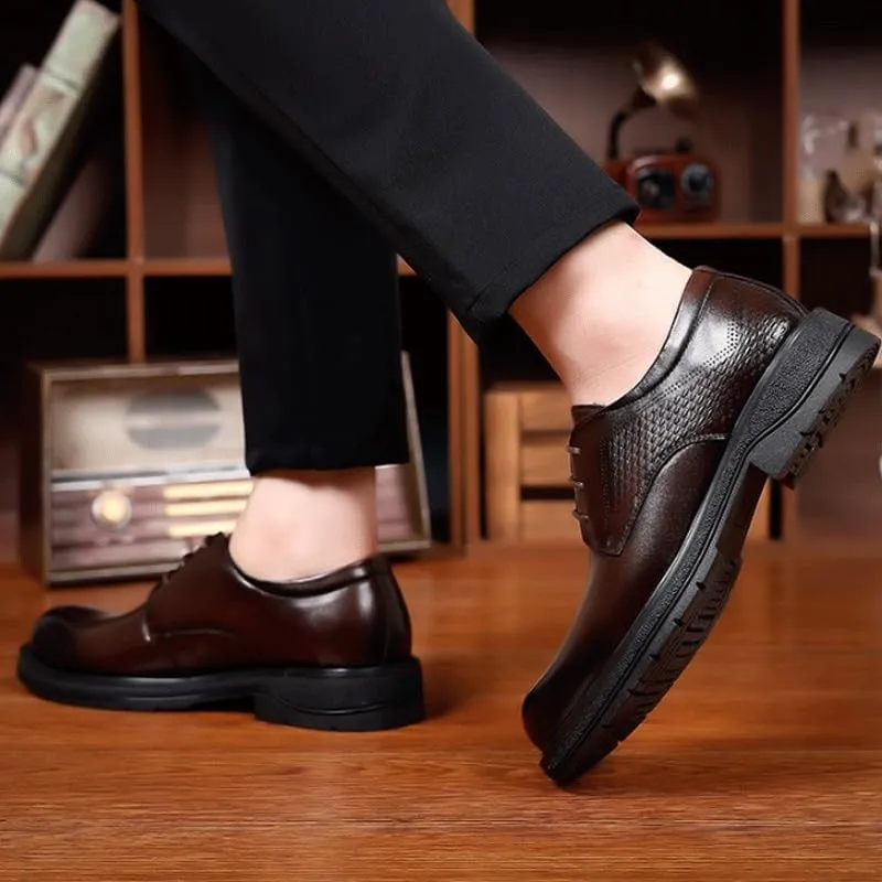 Men's Contemporary Derby Shoes Soft Lining with Reinforced Heel for Extended Business Travel & Networking Events