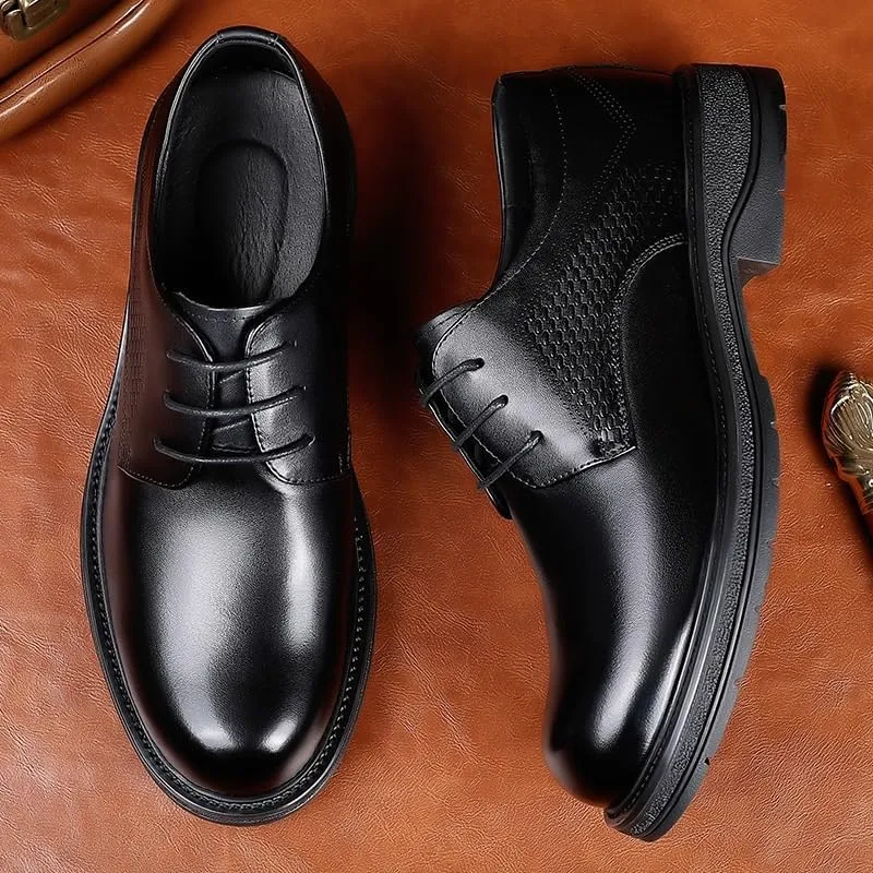 Men's Contemporary Derby Shoes Soft Lining with Reinforced Heel for Extended Business Travel & Networking Events