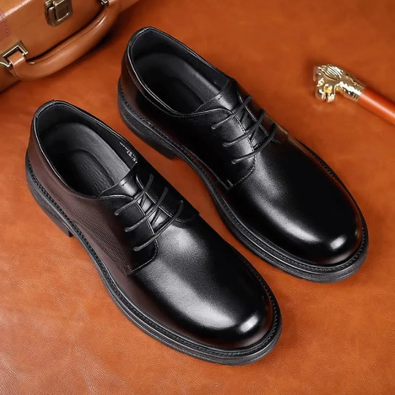 Men's Contemporary Derby Shoes Soft Lining with Reinforced Heel for Extended Business Travel & Networking Events