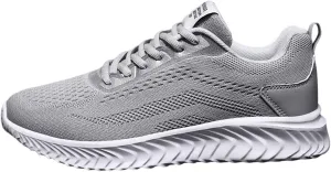 Men's Cushion Running Shoes Comfortable Lightweight Breathable Arch Support Walking Shoes Mesh Workout Non Slip Casual Sports Sneakers Men's Long Standing Daily Work Comfort Sneakers