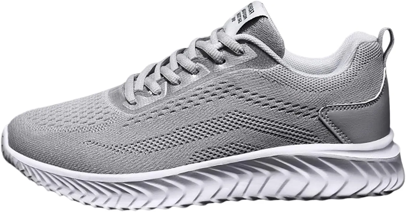 Men's Cushion Running Shoes Comfortable Lightweight Breathable Arch Support Walking Shoes Mesh Workout Non Slip Casual Sports Sneakers Men's Long Standing Daily Work Comfort Sneakers