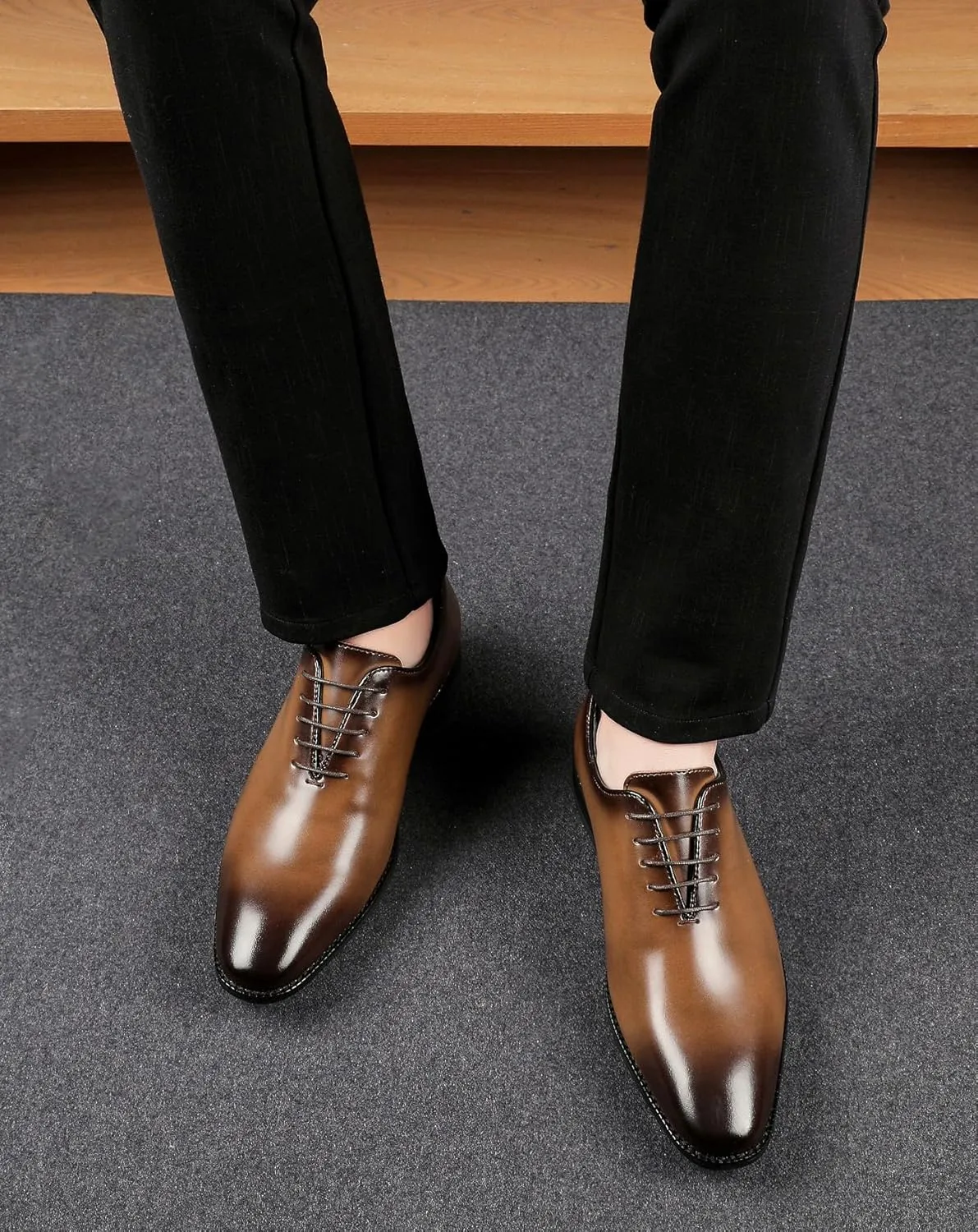 Mens Dress Shoes Formal Dress Leather Oxfords Fashion Casual Wedding Men's Shoes Tuxedo for Men