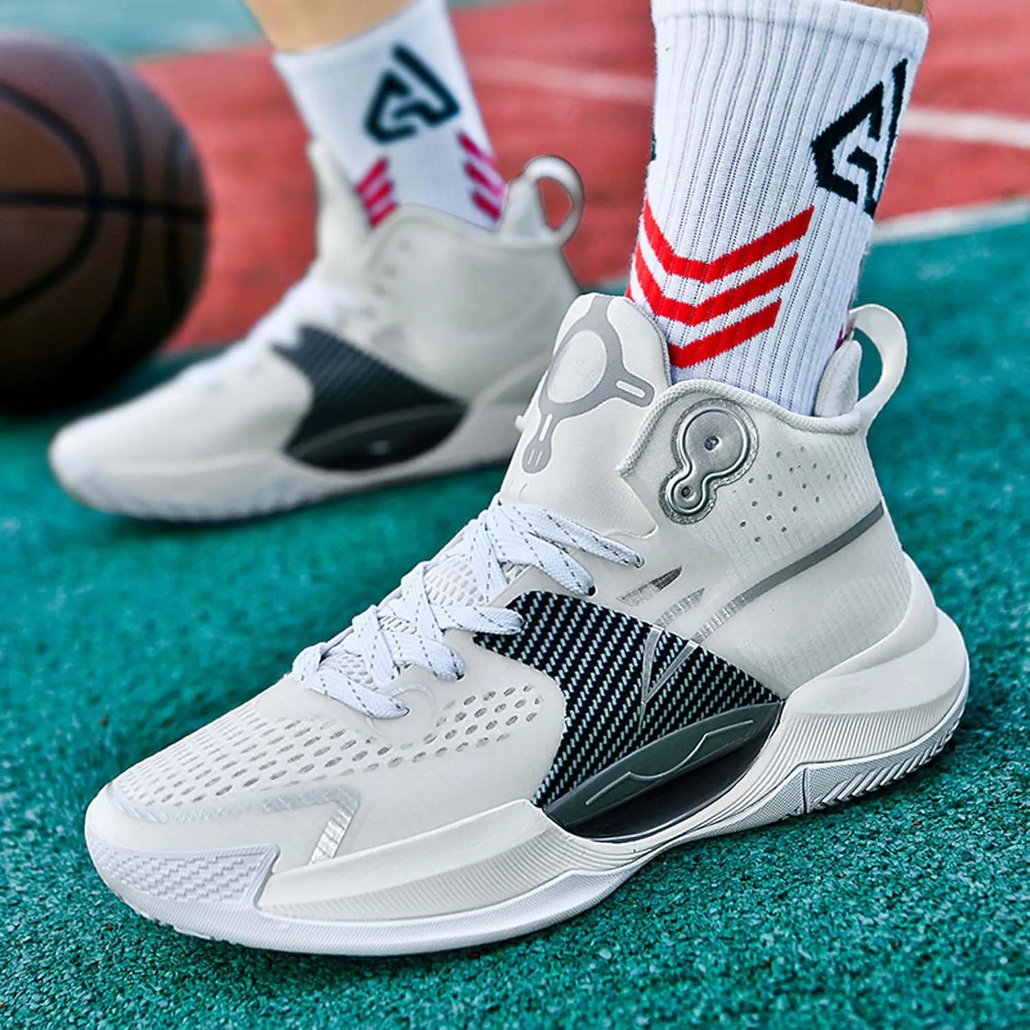 Men's Fashion Basketball Shoes Personalized Trend Sneakers Women's Casual Fitness Running Shoes Street Basketball Sneakers Men's Shoes Women's Shoes