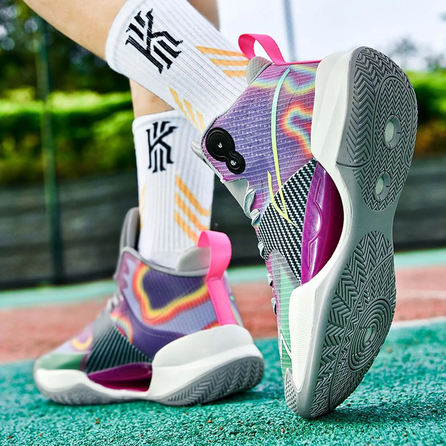Men's Fashion Basketball Shoes Personalized Trend Sneakers Women's Casual Fitness Running Shoes Street Basketball Sneakers Men's Shoes Women's Shoes