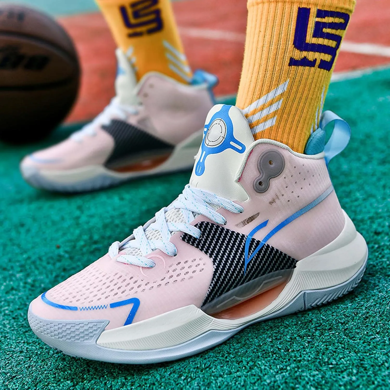 Men's Fashion Basketball Shoes Personalized Trend Sneakers Women's Casual Fitness Running Shoes Street Basketball Sneakers Men's Shoes Women's Shoes