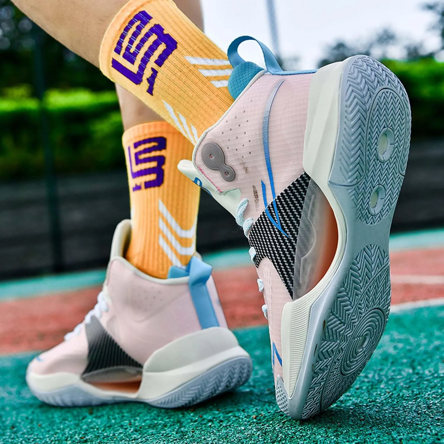 Men's Fashion Basketball Shoes Personalized Trend Sneakers Women's Casual Fitness Running Shoes Street Basketball Sneakers Men's Shoes Women's Shoes