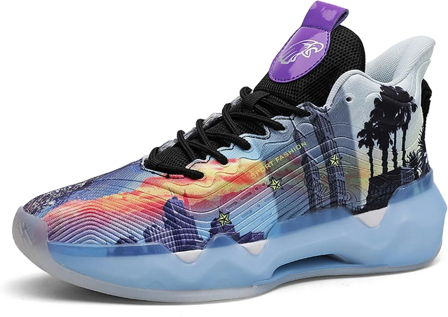 Men's Fashion Breathable Basketball Shoes Lightweight Anti-Slip Sneakers Wear-Resistant Rebound Running Shoes Personalized Casual Sports Basketball Women's Shoes