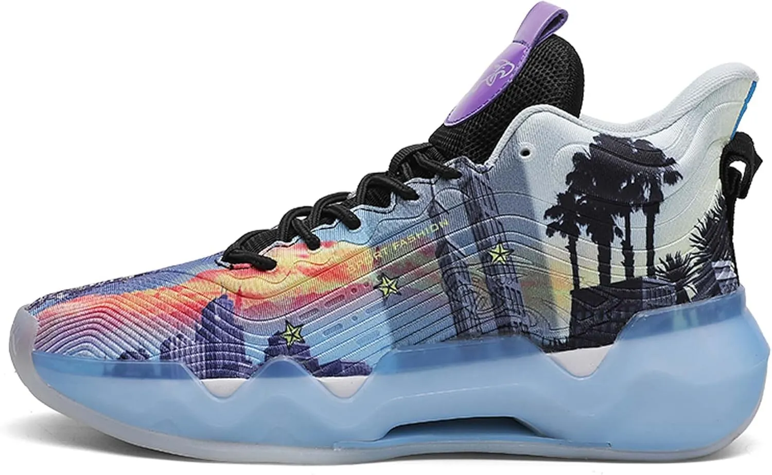 Men's Fashion Breathable Basketball Shoes Lightweight Anti-Slip Sneakers Wear-Resistant Rebound Running Shoes Personalized Casual Sports Basketball Women's Shoes