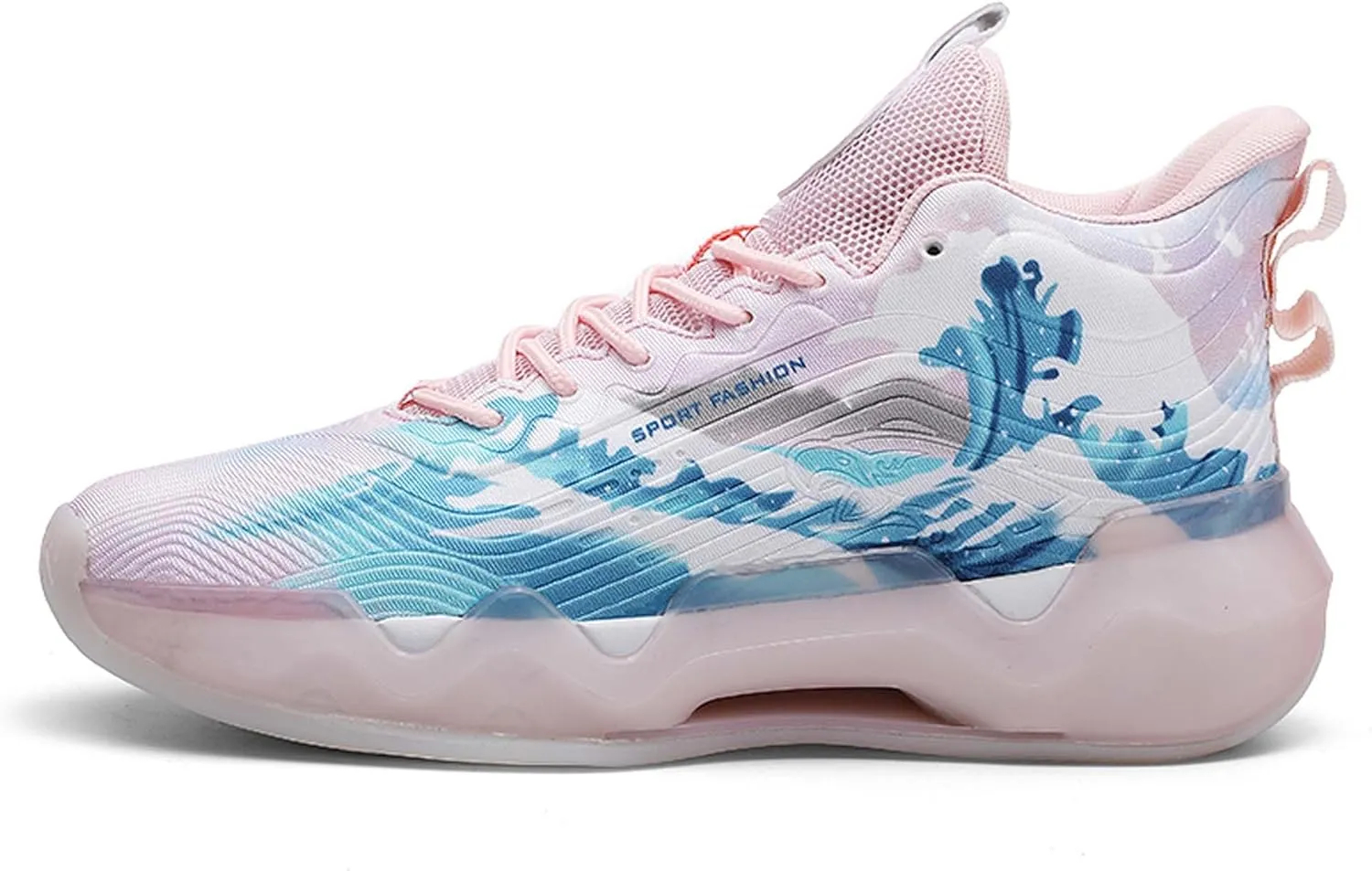 Men's Fashion Breathable Basketball Shoes Lightweight Anti-Slip Sneakers Wear-Resistant Rebound Running Shoes Personalized Casual Sports Basketball Women's Shoes