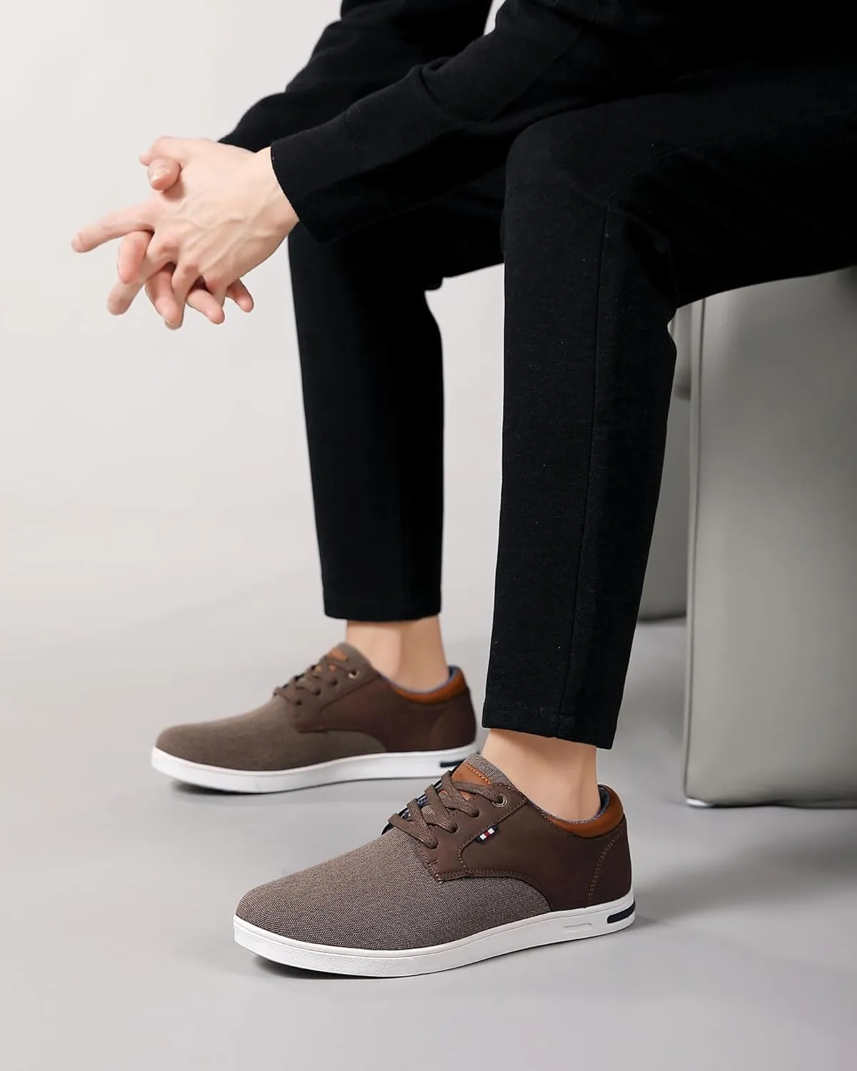 Mens Fashion Sneakers Oxfords Casual Shoes Soft Comfortable Lace-Up Dress Sneakers