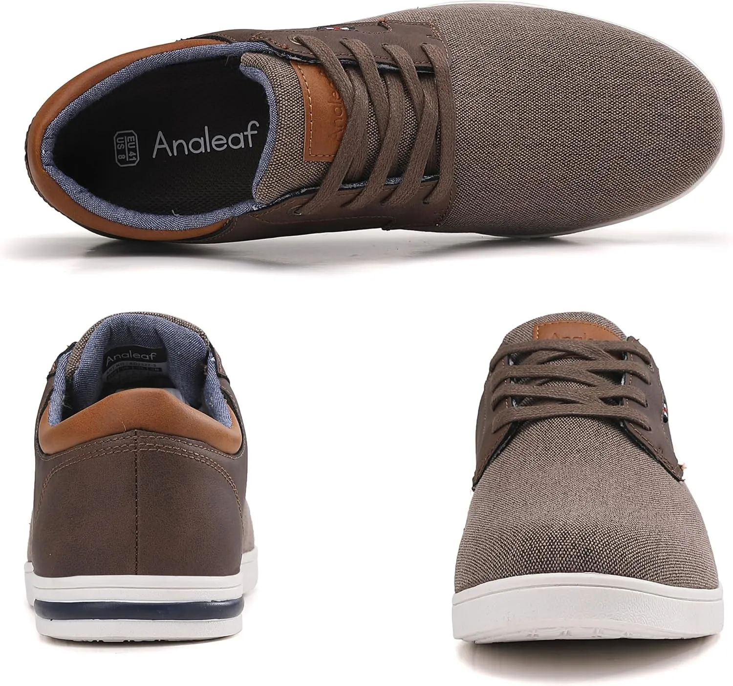 Mens Fashion Sneakers Oxfords Casual Shoes Soft Comfortable Lace-Up Dress Sneakers