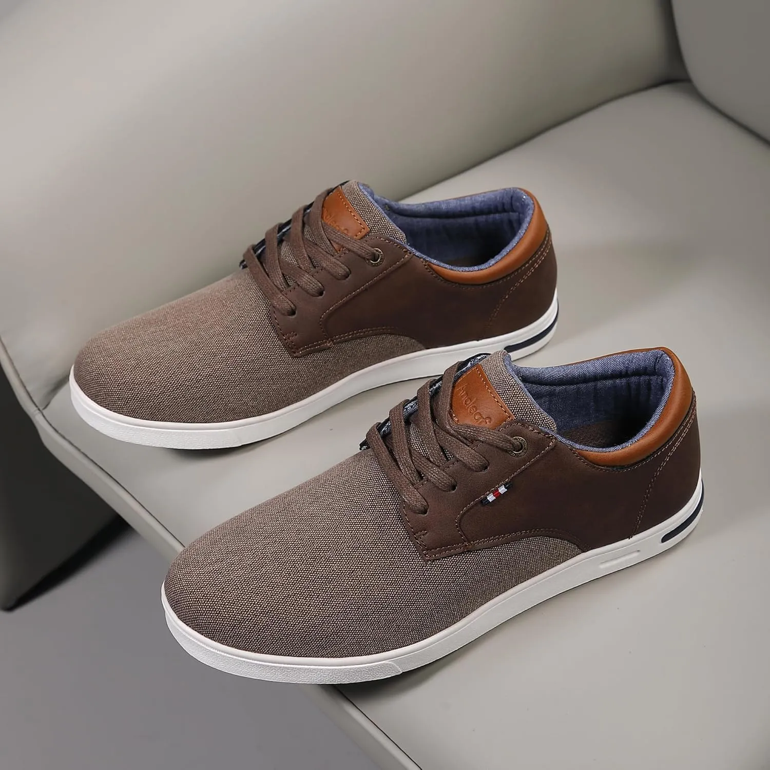 Mens Fashion Sneakers Oxfords Casual Shoes Soft Comfortable Lace-Up Dress Sneakers