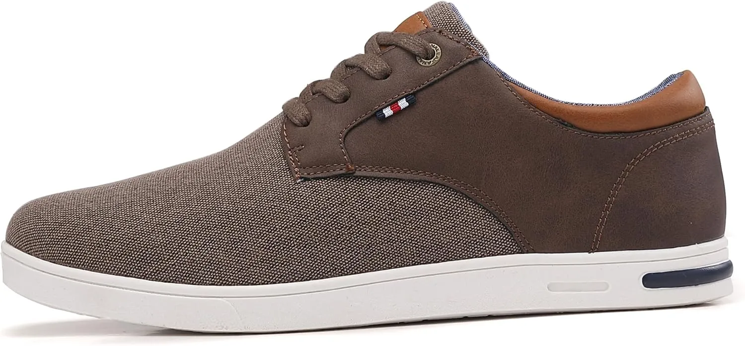 Mens Fashion Sneakers Oxfords Casual Shoes Soft Comfortable Lace-Up Dress Sneakers
