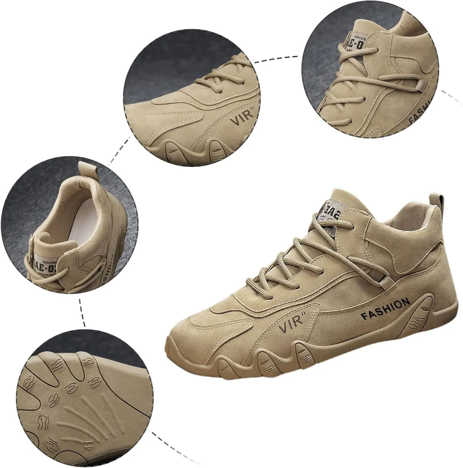 Men's Fashion Versatile Walking Shoes Lightweight Breathable Slip on Running Shoe Athletic Gym Tennis Sneakers