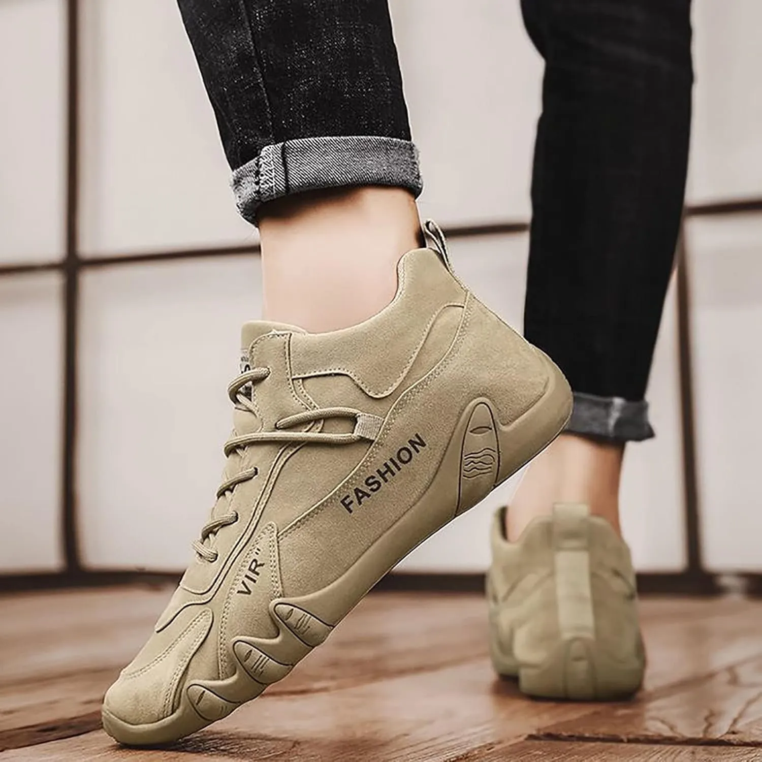 Men's Fashion Versatile Walking Shoes Lightweight Breathable Slip on Running Shoe Athletic Gym Tennis Sneakers