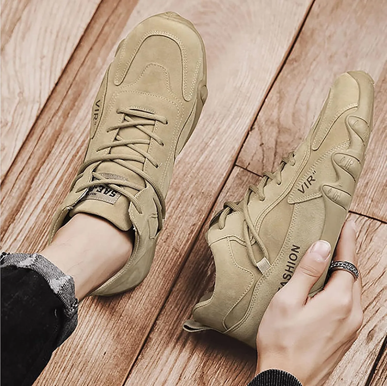 Men's Fashion Versatile Walking Shoes Lightweight Breathable Slip on Running Shoe Athletic Gym Tennis Sneakers
