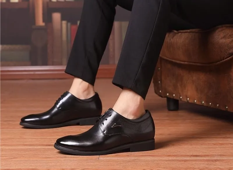 Men's Faux Patent Derby Shoes Wedding Business Formal Dress Shoes Comfort Soft Men Oxford Shoes