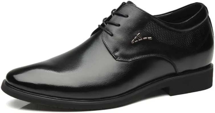 Men's Faux Patent Derby Shoes Wedding Business Formal Dress Shoes Comfort Soft Men Oxford Shoes