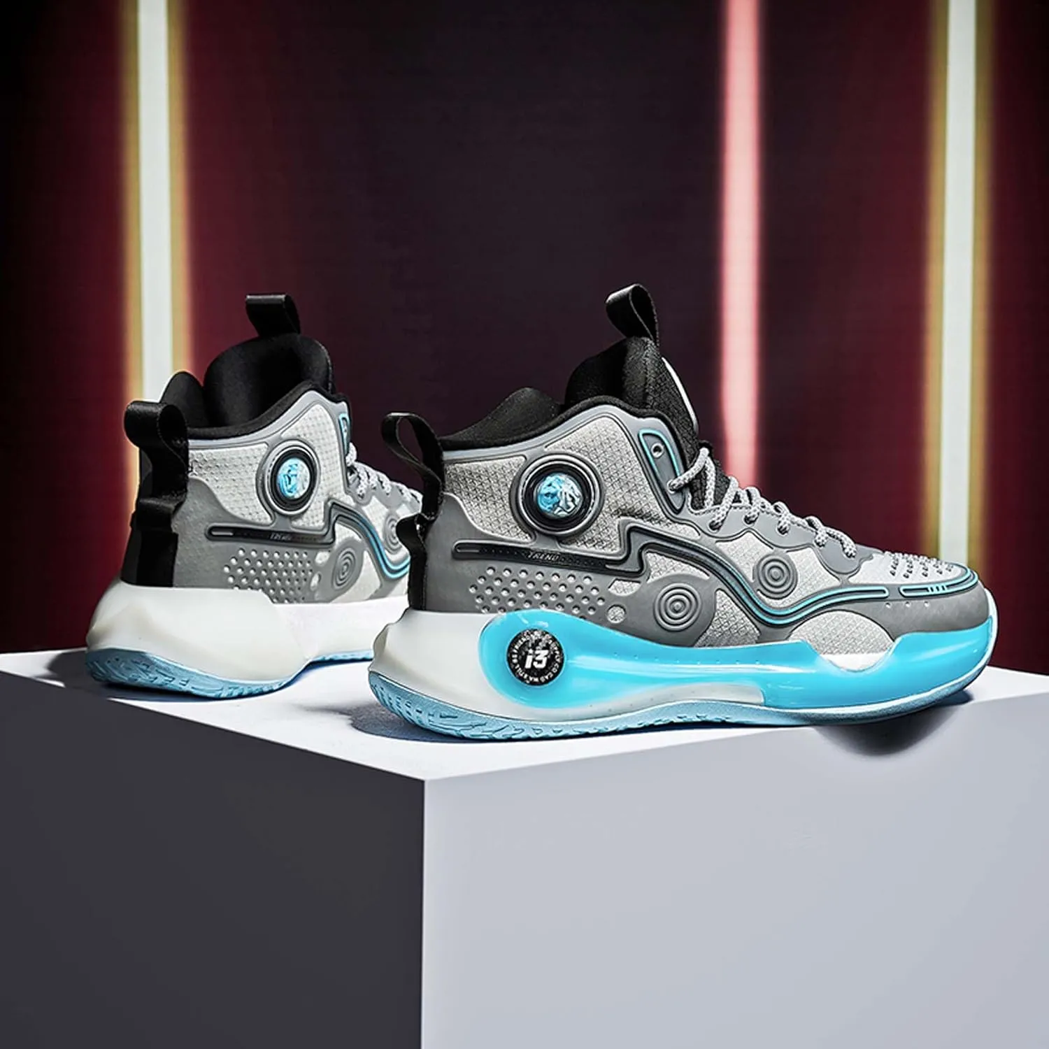 Men's High Top Basketball Shoes Men's Fashion Sports Running Shoes Indoor and Outdoor Training Anti-Slip Tennis Fitness Shoes Lightweight Casual Sports Walking Shoes