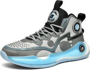 Men's High Top Basketball Shoes Men's Fashion Sports Running Shoes Indoor and Outdoor Training Anti-Slip Tennis Fitness Shoes Lightweight Casual Sports Walking Shoes