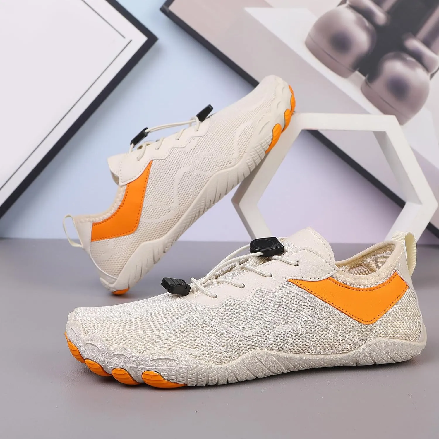 Men's Lightweight Non Slip Barefoot Shoes Breathable Comfort Walking Shoe Fashion Lightweight Sneakers for Men